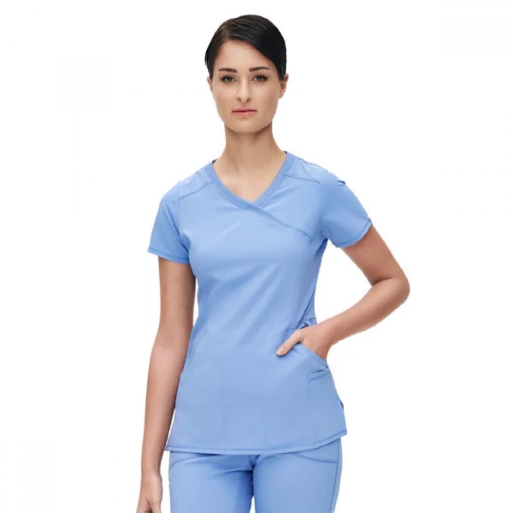  Μπλούζα Γυναικεία Με Σταυρωτή Λαιμόκοψη