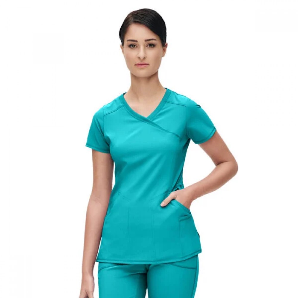  Μπλούζα Γυναικεία Με Σταυρωτή Λαιμόκοψη