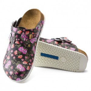 Kay SL Blooming Roses Black MF Αντιολισθητικό Σαμπό - Birkenstock
