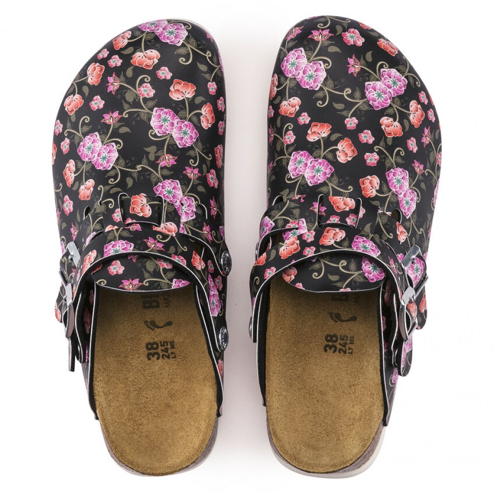 Kay SL Blooming Roses Black MF Αντιολισθητικό Σαμπό - Birkenstock