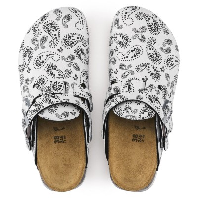 Kay SL Paisley Black/White MF Αντιολισθητικό Σαμπό - Birkenstock