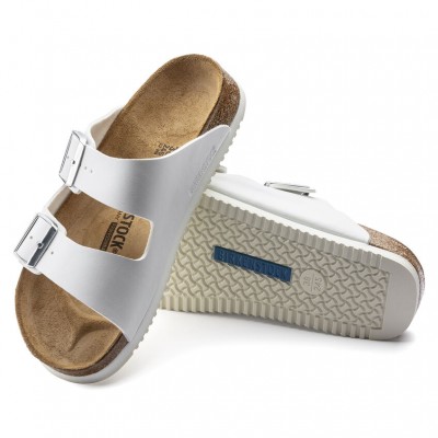 Arizona SL White/White Normal MF Super Grip Αντιολισθητικό Πέδιλο - Birkenstock