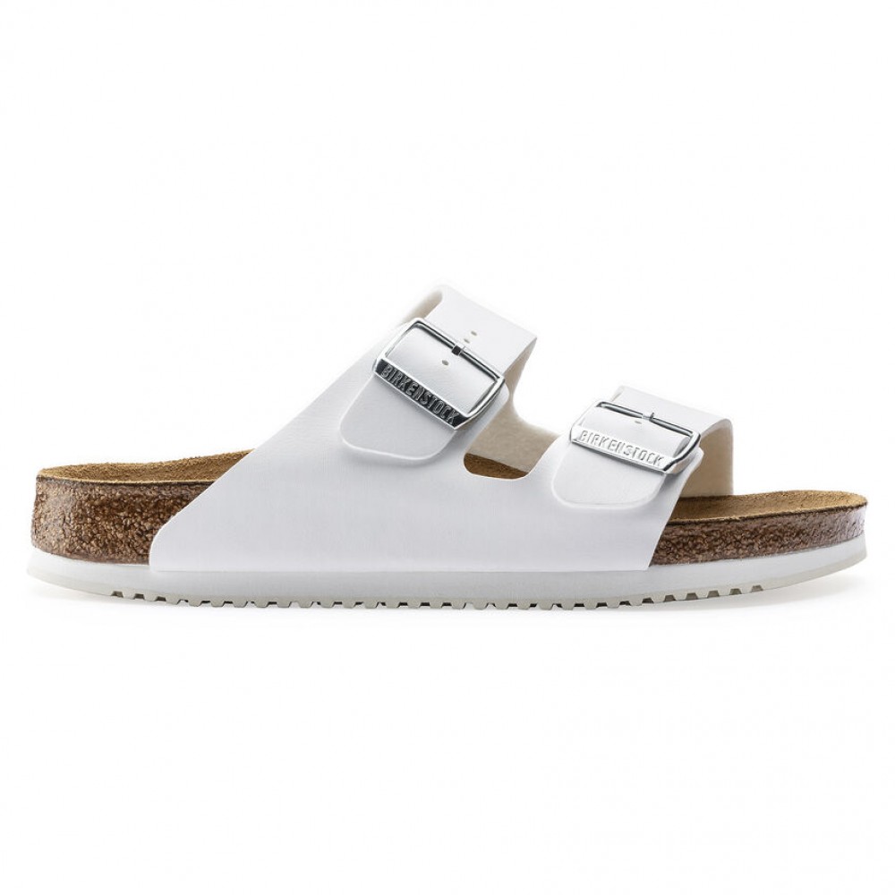 Arizona SL White/White Normal MF Super Grip Αντιολισθητικό Πέδιλο - Birkenstock