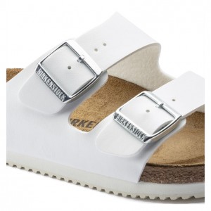 Arizona SL White/White Narrow MF Super Grip Αντιολισθητικό Πέδιλο - Birkenstock