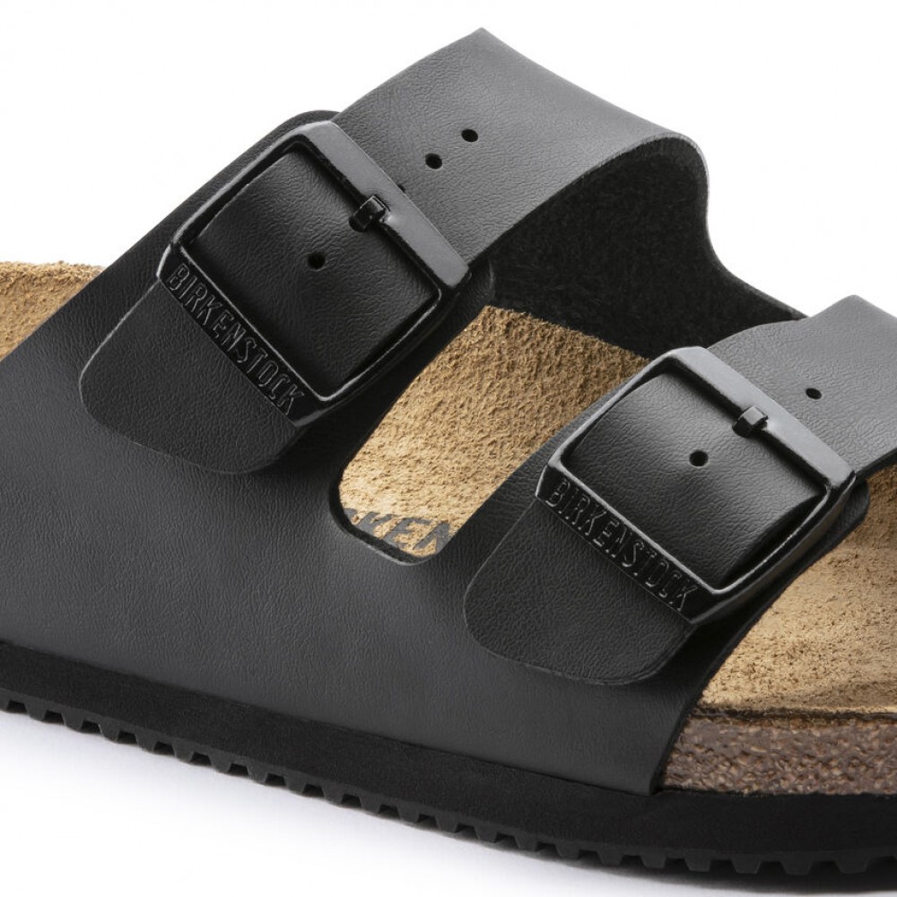 Arizona SL Black/Black Narrow MF Super Grip Αντιολισθητικό Πέδιλο - Birkenstock