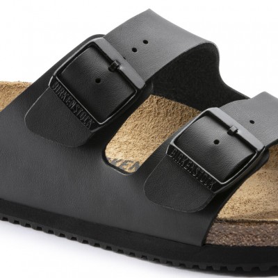 Arizona SL Black/Black Narrow MF Super Grip Αντιολισθητικό Πέδιλο - Birkenstock