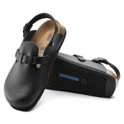 Kay SL Black Black Leather Αντιολισθητικό Σαμπό Normal - Birkenstock