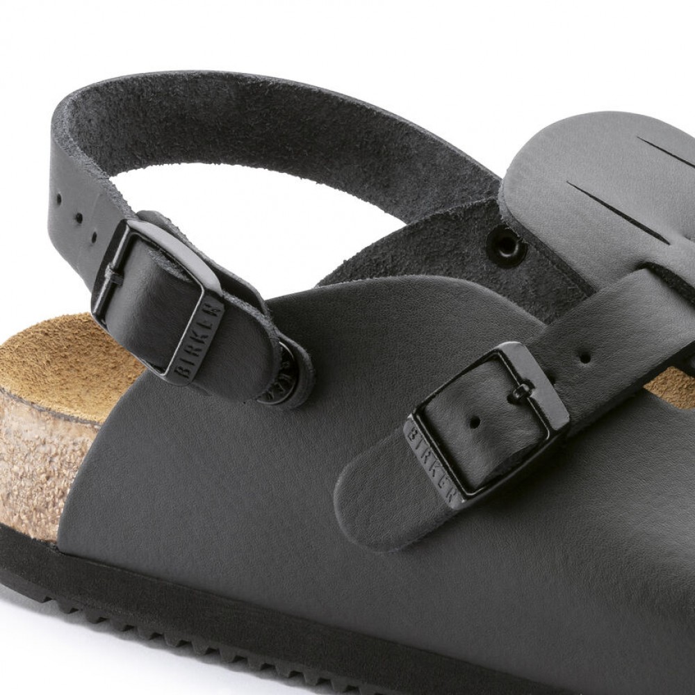 Kay SL Black Black Leather Αντιολισθητικό Σαμπό Normal - Birkenstock
