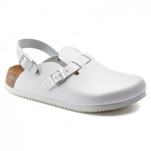 Kay SL White White Leather Αντιολισθητικό Σαμπό Normal - Birkenstock