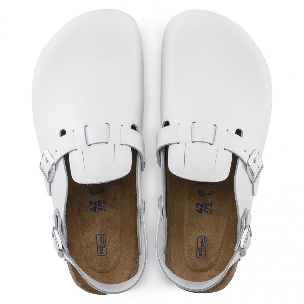 Kay SL White White Leather Αντιολισθητικό Σαμπό Normal - Birkenstock