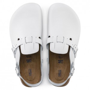 Kay SL White White Leather Αντιολισθητικό Σαμπό Normal - Birkenstock