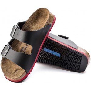 Arizona SL Black/Red Normal MF Super Grip Αντιολισθητικό Πέδιλο - Birkenstock