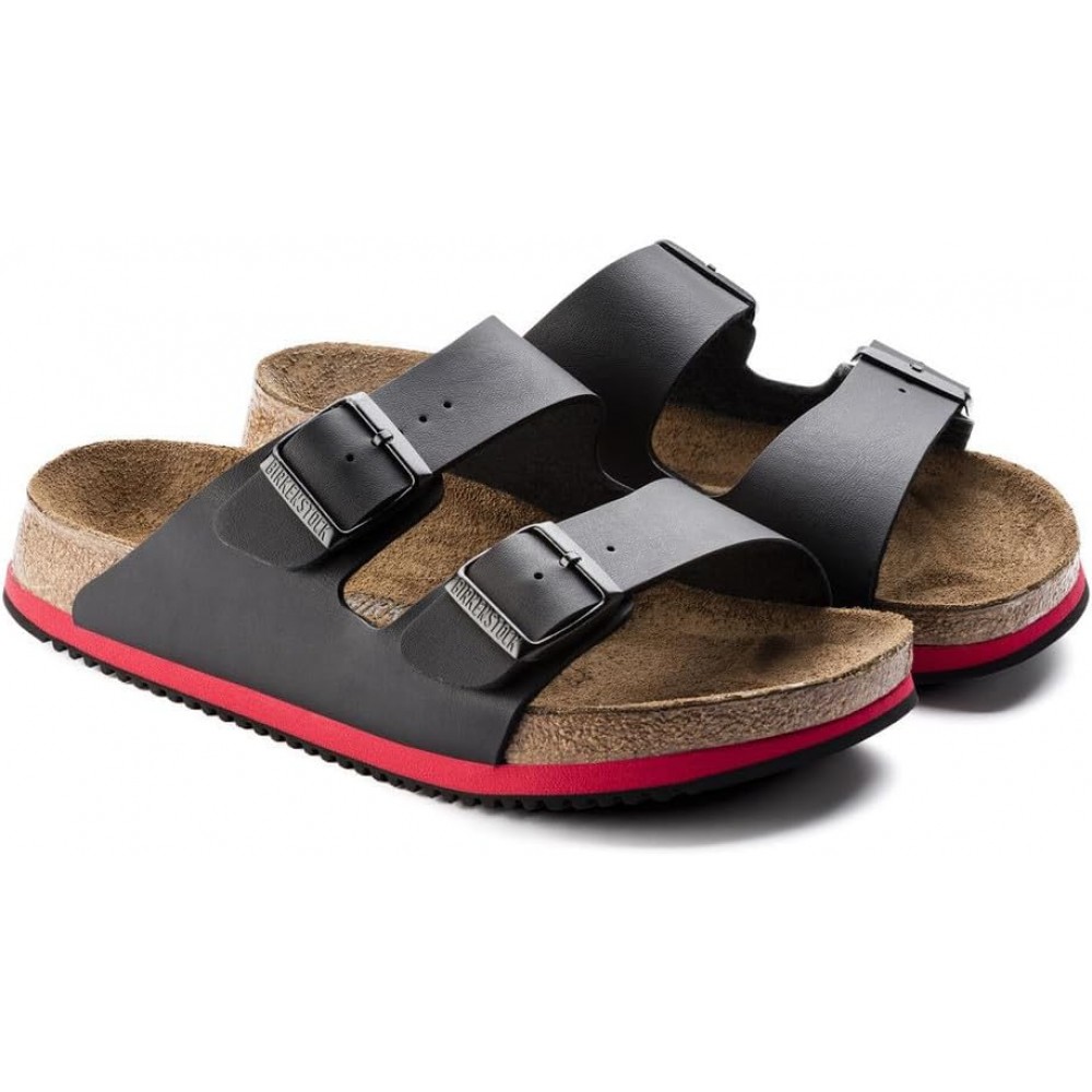 Arizona SL Black/Red Normal MF Super Grip Αντιολισθητικό Πέδιλο - Birkenstock