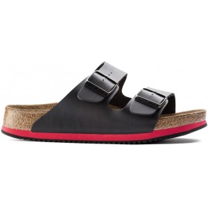 Arizona SL Black/Red Normal MF Super Grip Αντιολισθητικό Πέδιλο - Birkenstock