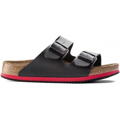 Arizona SL Black/Red Narrow MF Super Grip Αντιολισθητικό Πέδιλο - Birkenstock
