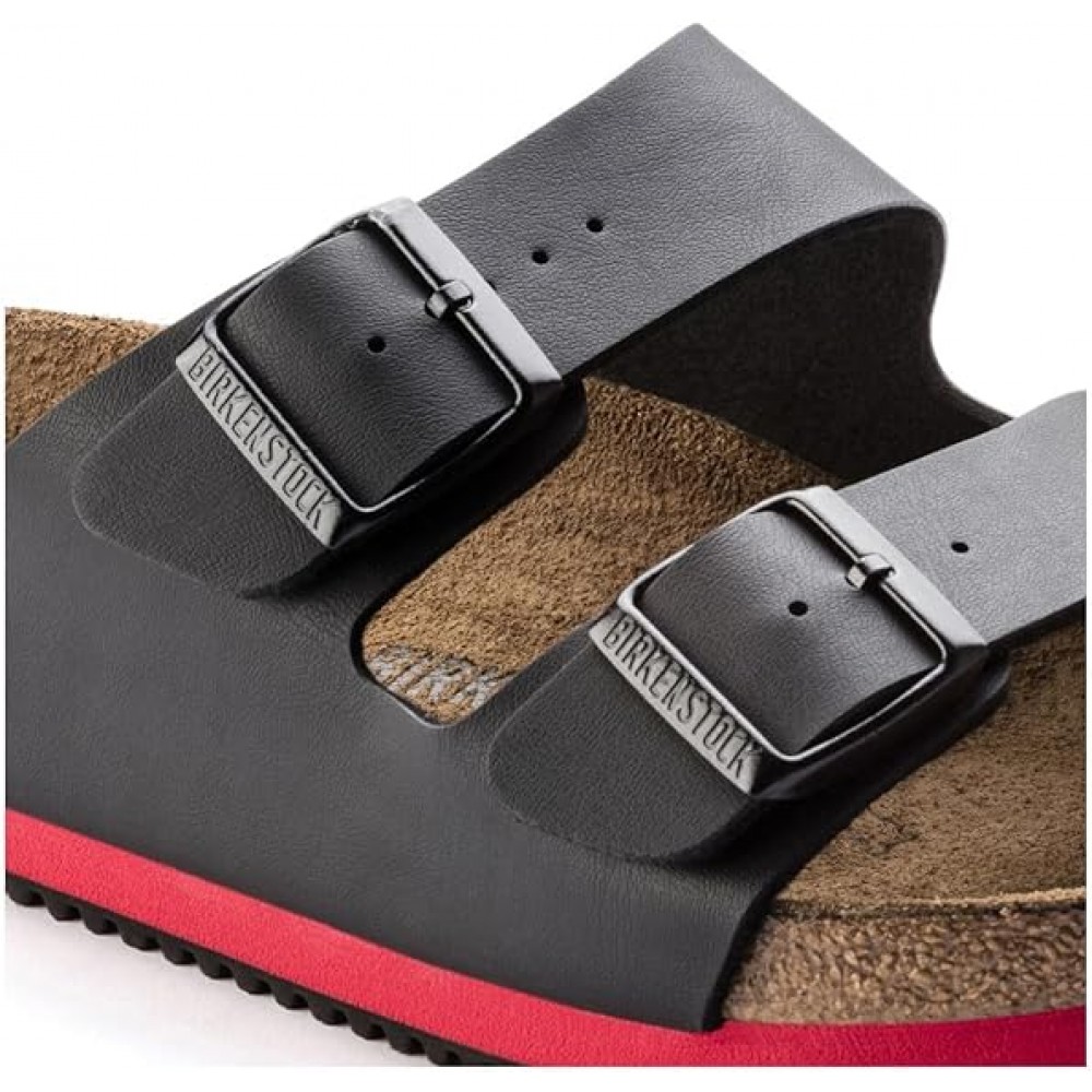 Arizona SL Black/Red Normal MF Super Grip Αντιολισθητικό Πέδιλο - Birkenstock
