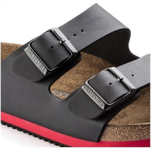 Arizona SL Black/Red Normal MF Super Grip Αντιολισθητικό Πέδιλο - Birkenstock