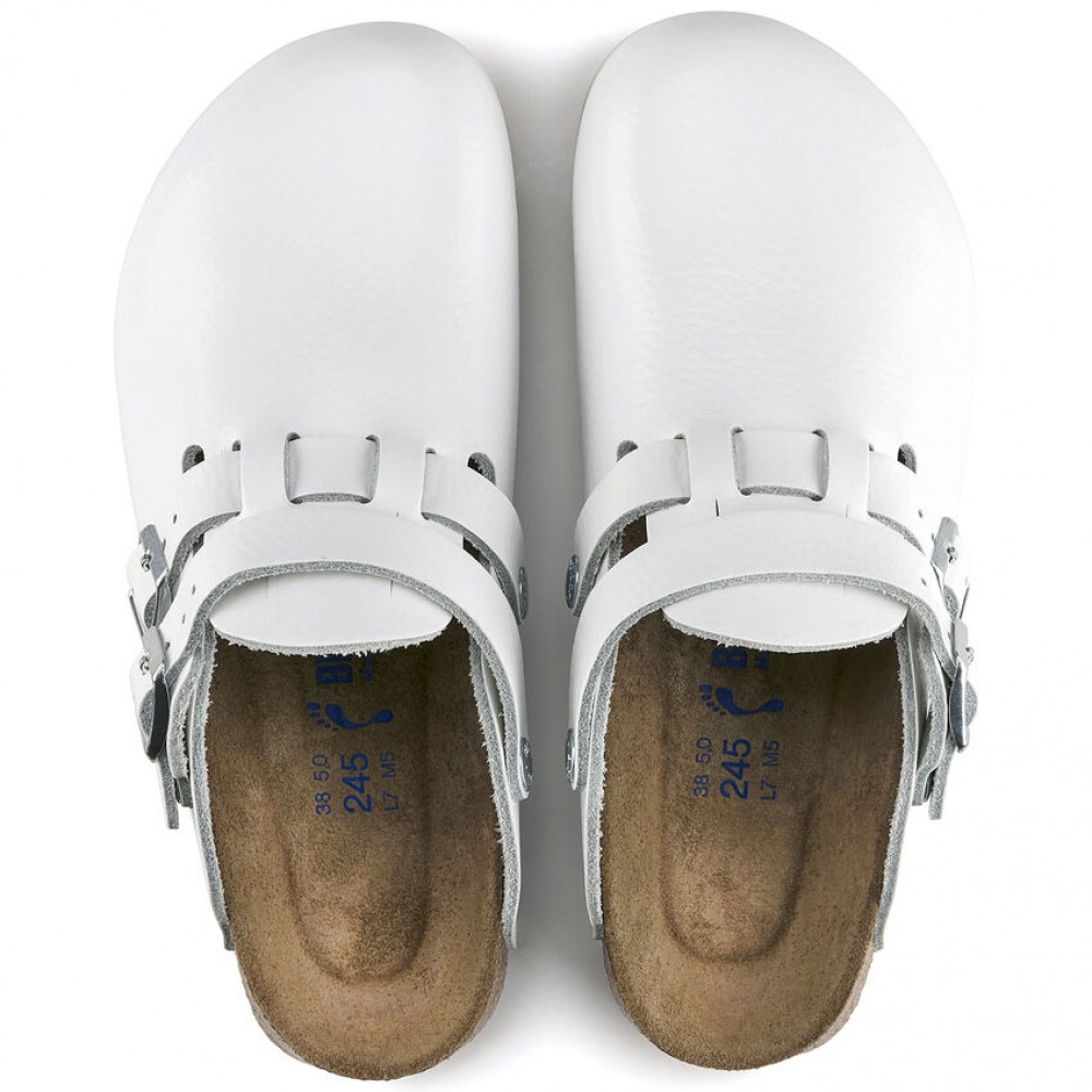 Kay SL White/Blue Leather Normal l Αντιολισθητικό Σαμπό - Birkenstock