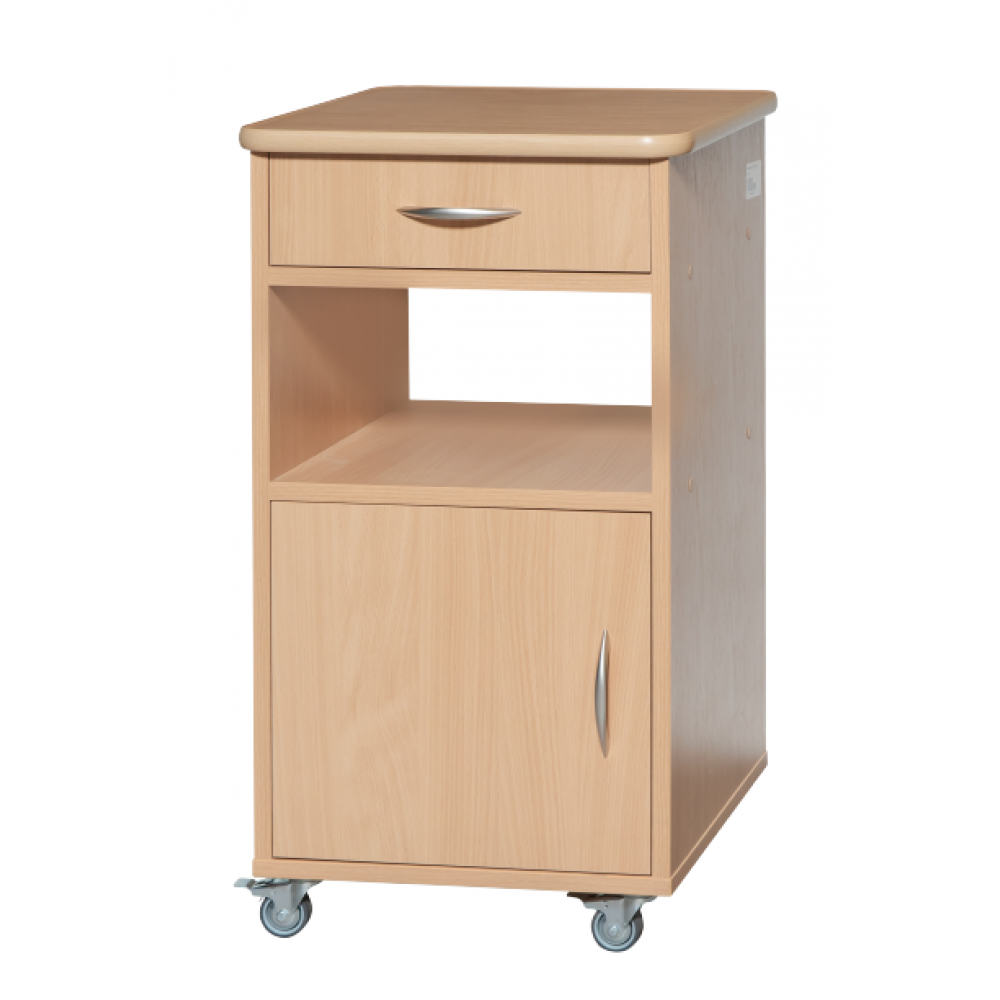 Κομοδίνο - Ξύλινο Τροχήλατο