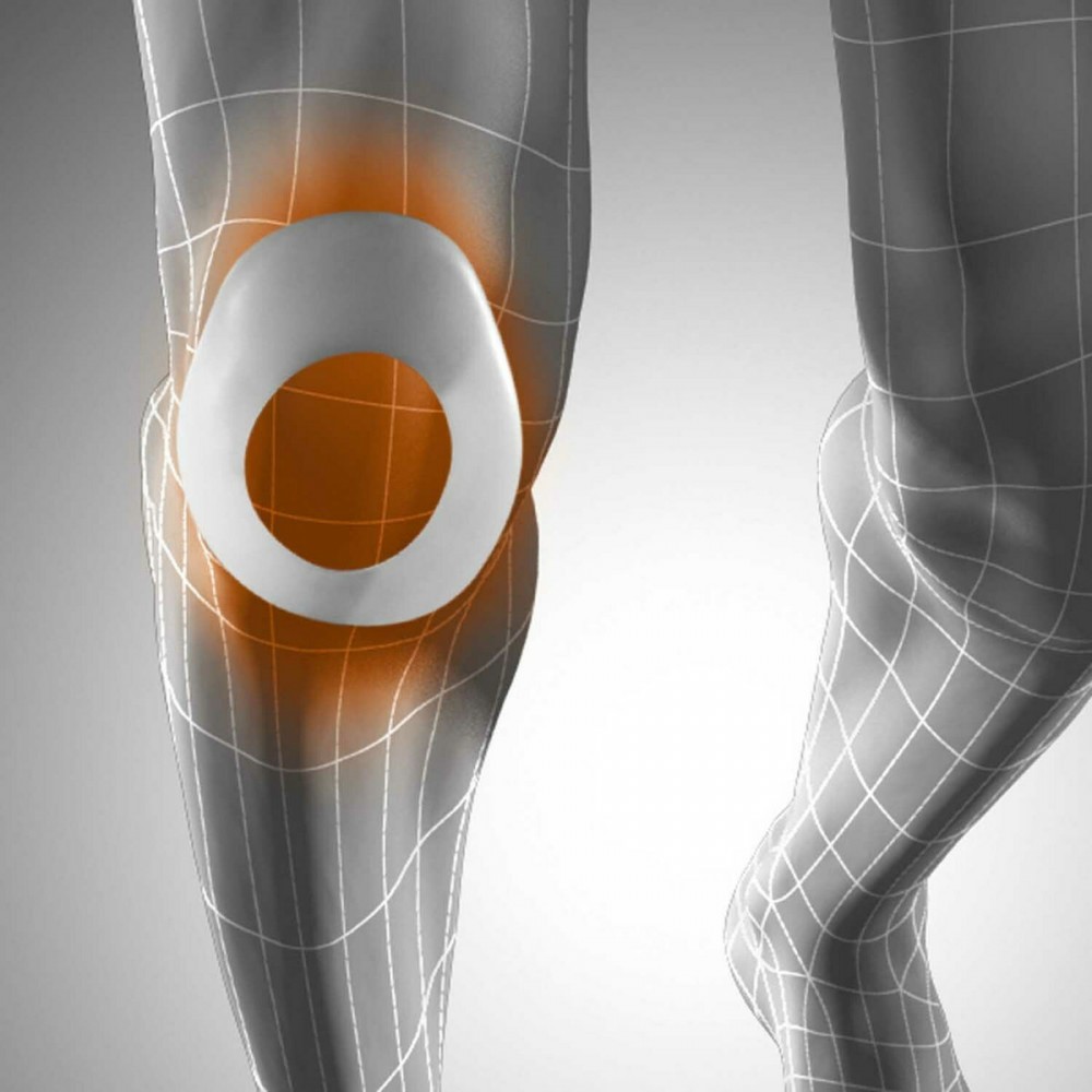 Ελαστική Κλειστή Επιγονατίδα με Επίθεμα Σιλικόνης & Πλάγιες Εύκαμπτες Μπανέλες ''Genu Hit''